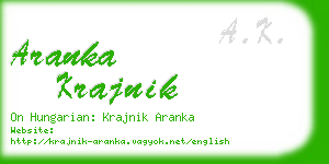 aranka krajnik business card
